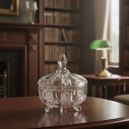 سكرية زجاج مع أرجل