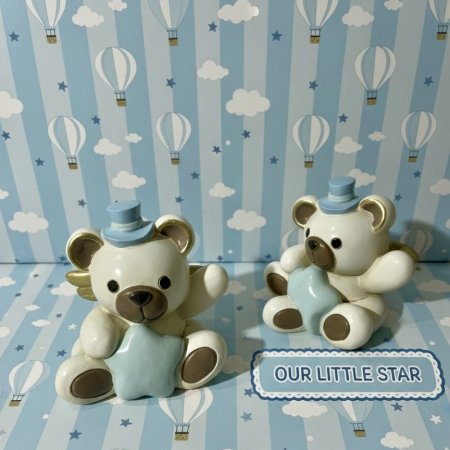 مجسم كبير 12*12 cm أزرق للتوزيعات