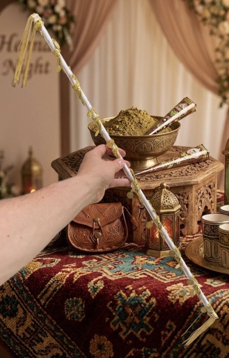 عصاية رقص للحنة 70 سم لون أبيض