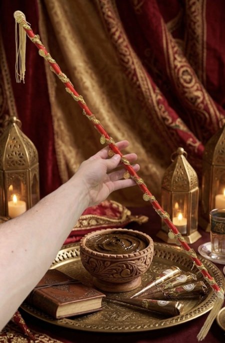 عصاية رقص للحنة 70 سم لون أحمر