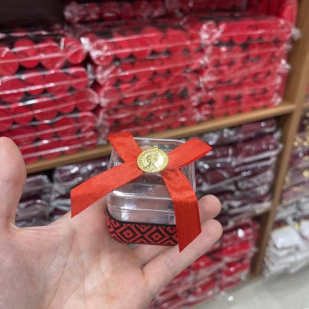 علبة اكريليك منحني مزين حنة