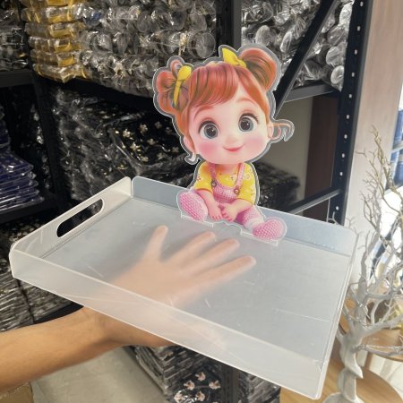 صينية اكريليك خلفية زهري بنت